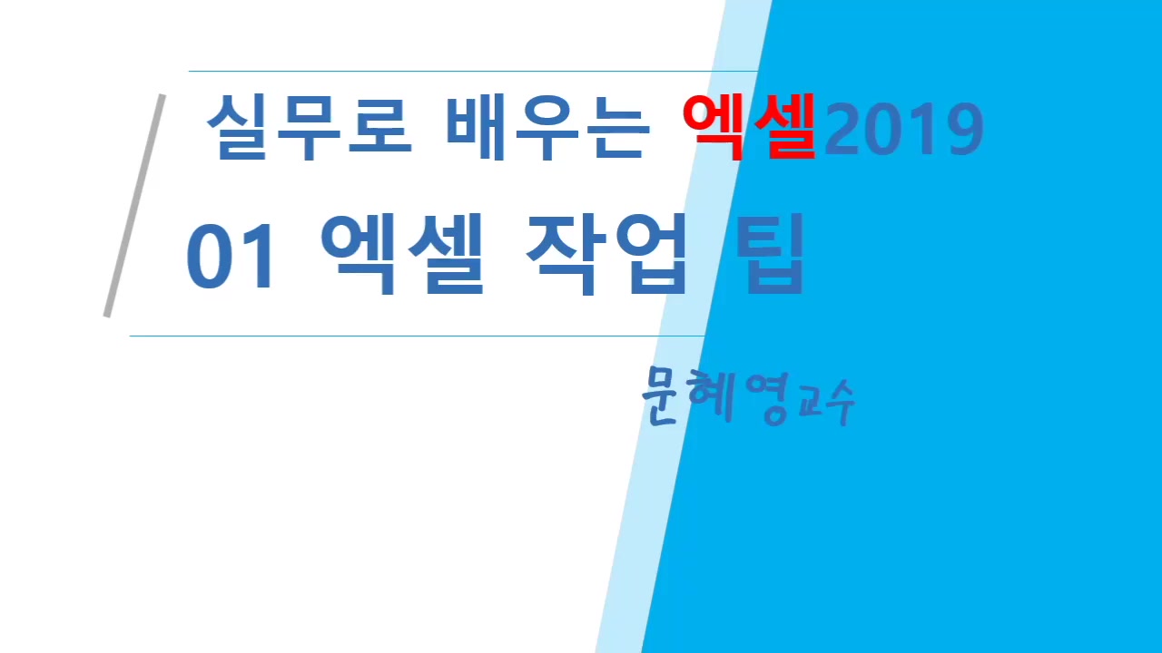 [HD]실무로 배우는 Excel 2019 교육과정 사진