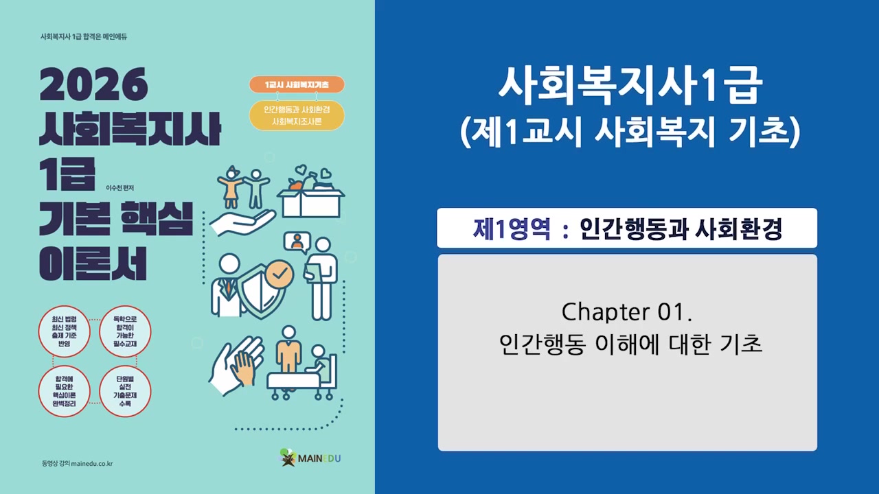 2026 [사회복지사:1교시] 인간행동과 사회환경 (이론과정) 
